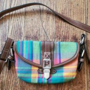 Chaps madras plaid small Messenger-cross body bag